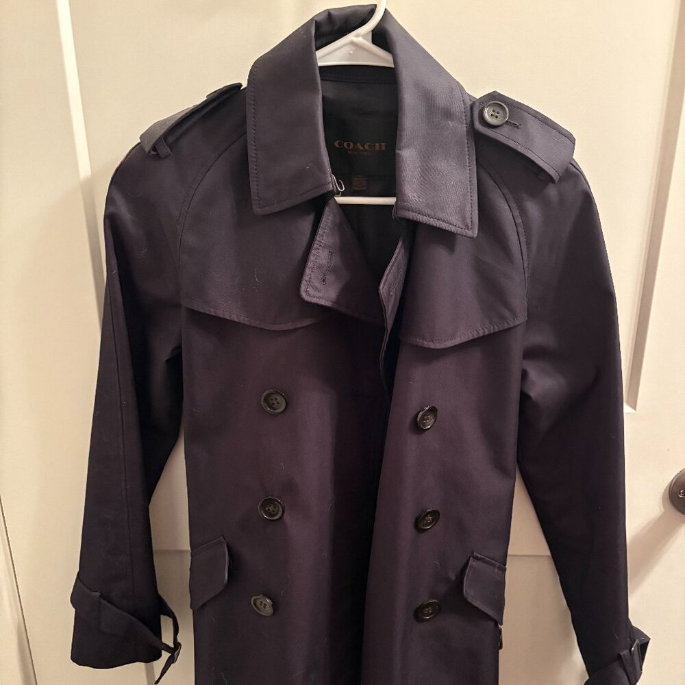 Coach Rain Trench Coat Black